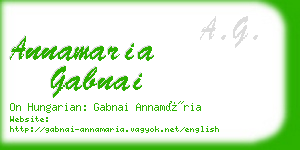 annamaria gabnai business card